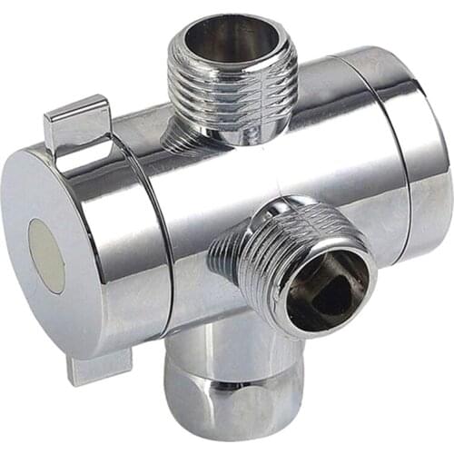 GTBL 2Pcs 3 Way T Shape Adapter Connector for Angle Valve Hose Bath Shower Faucet Arm Toilet Diverter Hose