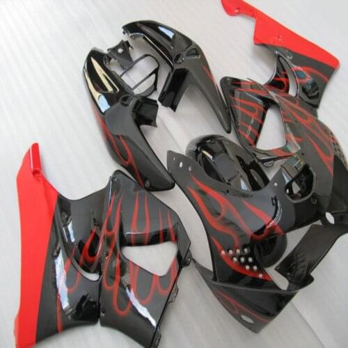 Fairing Kit for CBR900RR 919 1998 1999 CBR 900RR 2002 2003 CBR900 ABS Red flames black Fairings set