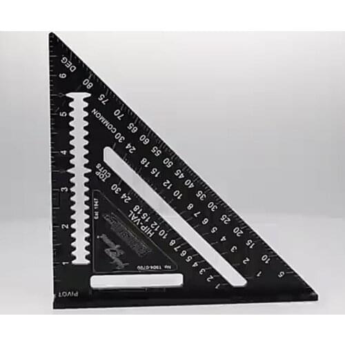 12 Inch Aluminum Profile Black Triangle Angle Ruler For Woodworking Measurement Hand Tools Triangle 90 °/ 45