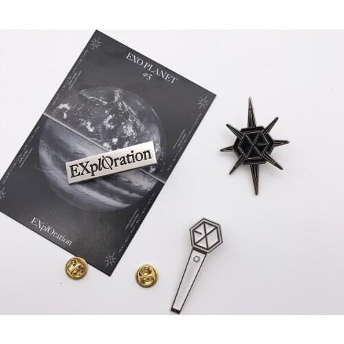 K-Pop EXO PLANET #5 Metal brooch Badge Bag Tie Badge Brooch Pin clothing Accessories