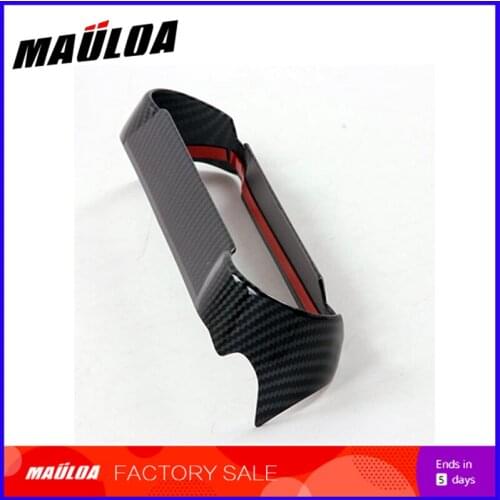 Modified car ABS black carbon fiber air conditioning switch decorative frame accessories for RAV4 2019