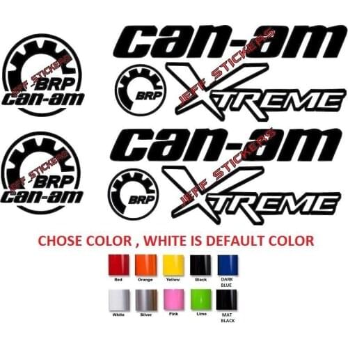 For 4 X BRP CAN-AM Team Outlander Commander Xtreme Sticker Decal Emblem