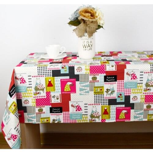 New Fashion patchwork print Cotton Linen TableCloth Korean High Quality Personalize size Tablecloth Decorative Caven Table Cover