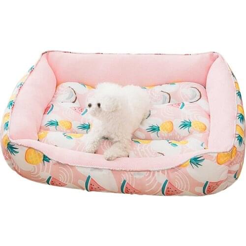 New Pet Products Summer Cool Dog Cushion Sleeping Soft Cat Sofa Comfortable Green Puppy Bed Pet Nest Dirt Resistant Waterproof