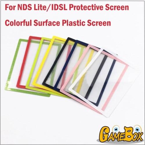 Surface Plastic Screen For Nintend DS Lite/IDSL Console Surface Colorful Frame Transparent Protective Screen For Nintend DS Lite