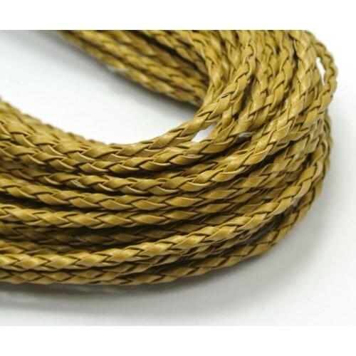 32.8 Feet Coffee BOLO Braided Leatheroid String Jewelry Cord 3mm