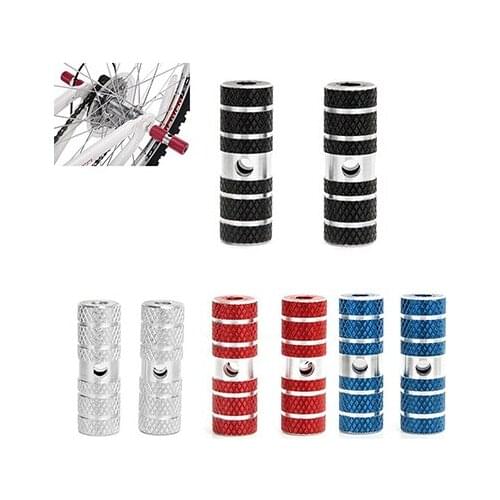 Aluminum Alloy Foot Stand Stunt Pegs BMX Mountain Road Bike Bicycle Front Rear Wheel Axis Axle Cylinder Pedal