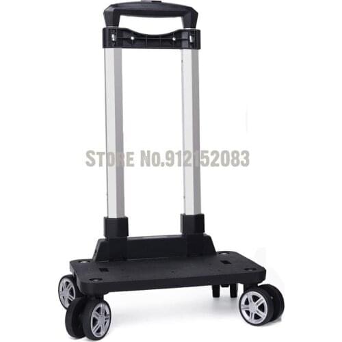 Portable Shopping Cart Aluminum Alloy Folding Lightweight Universal Wheel Trolley Home Student Schoolbag Backpack Trolley