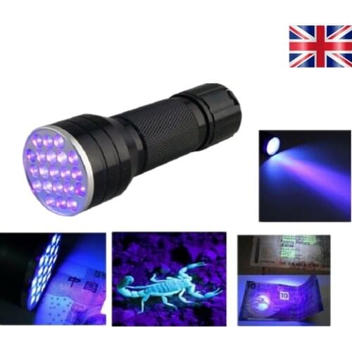 Portable UV Violet 9/21/51 LED Flashlight Aluminum Torch Night UV Flashlight Torch Lamp