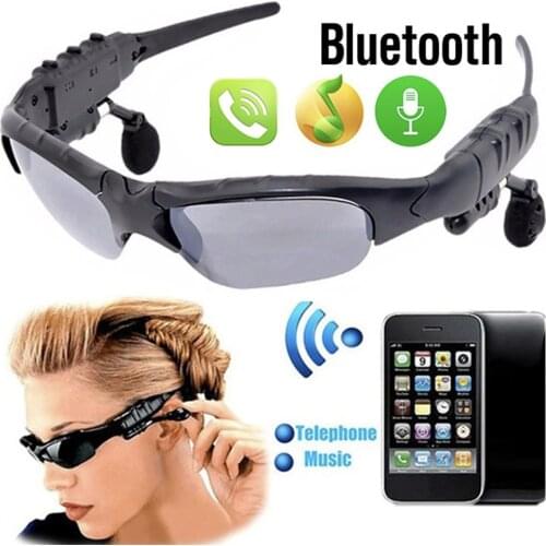 Bluetooth 4.1 Sunglasses Headset Outdoor Glasses Ear Plug Stereo Music Wireless Headset with Microphone For Smartphone