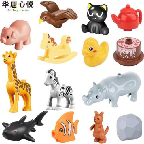 Jurassic Dinosaur Big Size Toys For Children Educational DIY Brick Presents For Kids Pterodactyl Tyrannosaurus Assemble Building