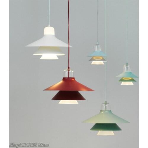 Modern LED Pendant Lamp Iron/glass Pendant Light Nordic Creative Living Room Restaurant Bedroom Bedside Decor Lighting Fixtures