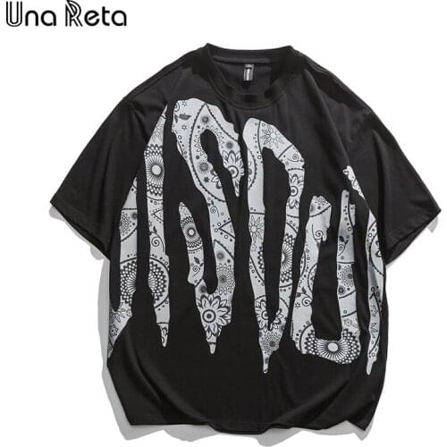 Una Reta Summer T-shirt Men 2021 New Casual Tops Men Plus size Clothing Hip hop Hot Creative printing Couple Oversized T-shirt