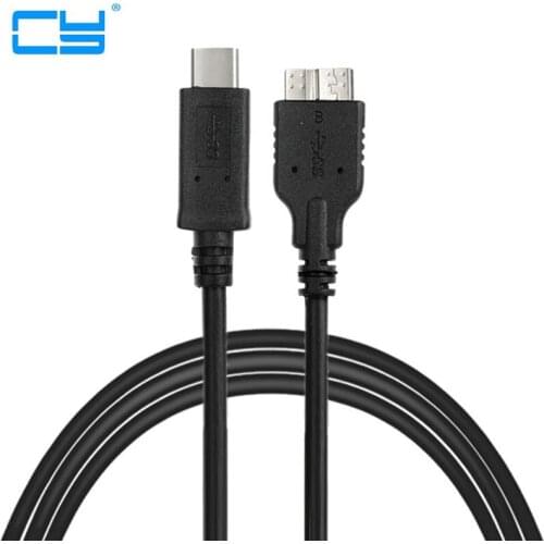 1m 3ft USB 3.1 Type C USB-C Male Connector to Micro USB 10pin Male Data Cable for Mobile Phone Macbook huawei p10 Free shipping