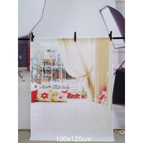 Vinyl Winter Photography Backgrounds Toy Curtain Warm House Photoshoot Backdrops Newborn Photo Booth
