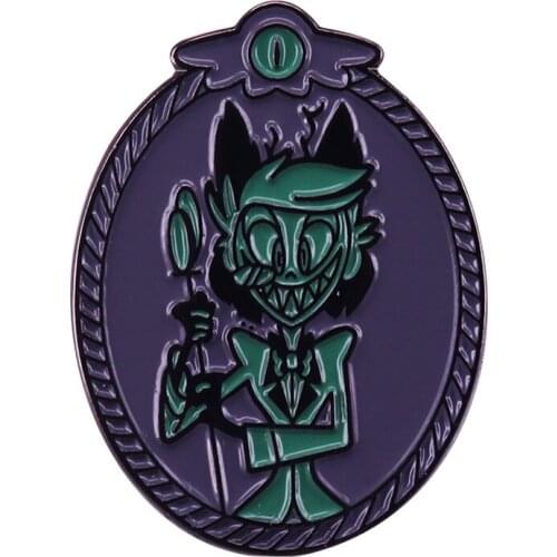 Radio Demon Alastor Pin Brooch Retro Gothic Style Fantasy Comedy Cartoon Animation Jewelry