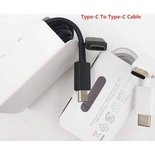 100%Original Samsung Note 10 + Dual Type C Cable Galaxy Charge cable quick fast charge USB 3.1 Type-C for A8S A9S A6S A80 A90