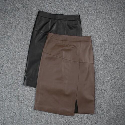 Factory New Arrival Spring And Summer Women Fashion Short Genuine Leather Skirt