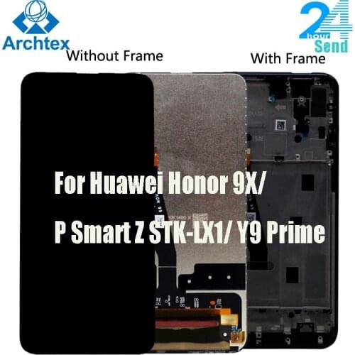 For Huawei Honor 9X LCD Display+Touch Screen Digitizer Assembly with Frame For Huawei Honor 9X Pro STK-LX1 6.59 inch 2160X1080P