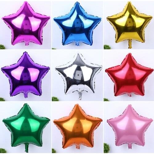 1pcs 18Inch Heart Foil Balloon Gold Big Heart Ball Birthday Red Flower Balloon Arh Party Supplies Baby Shower Foil Star Balloons