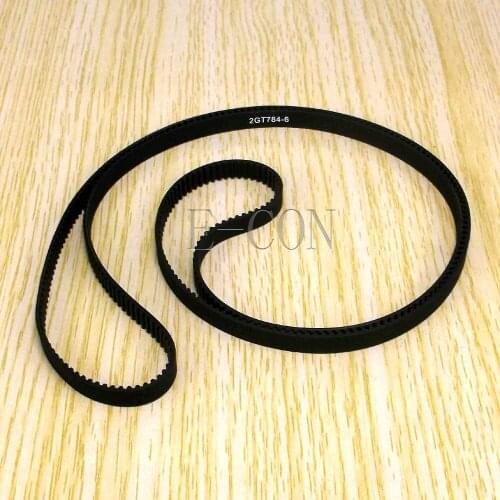 1pcs/lot 784-GT2 Loop Timing Belt Width 6mm GT2 Belt Rubber Fiberglass Inner Length 784mm 392 Teeth for GT2 Timing Pulley