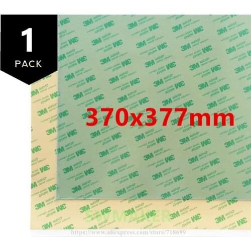 1 pack transparent PEI Sheet 370x377mm for Ender 5 Plus 3D Printing Build Surface with 3M 468MP Adhesive Tape