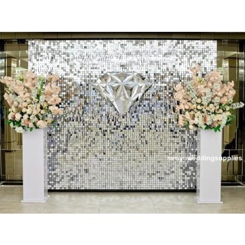 New style 70cm tall 2pcs) Event Wedding Acrylic square shape Floral Backdrop Decoration senyu2249