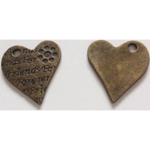 New 2pcs Vintage Heart-Shaped Charms Fit Making Necklace/Bracelet/Earrings Fashion Diy Jewelry Accessories