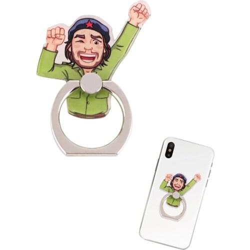 20pcs/lot BH1643 Cartoon Man Finger Ring Mobile Phone Smartphone Stand Holder cell Smart Round Phone Ring holder Car Mount Stand