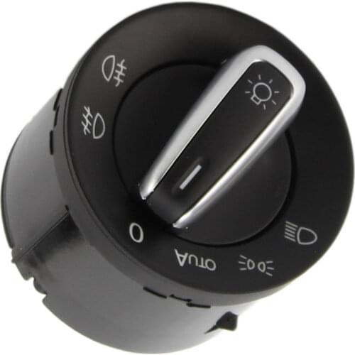 COSTLYSEED 5ND 941 431 B Chrome Auto Headlight Switch Fog Head Light Lamp Knob For Passat B6 B7 CC Golf MK5 MK6