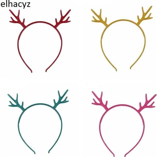 6pcs/lot New Christmas Headband Children Hairbands Plastic Headwear Party Cosplay 6 Colors Hair Accessories for Children