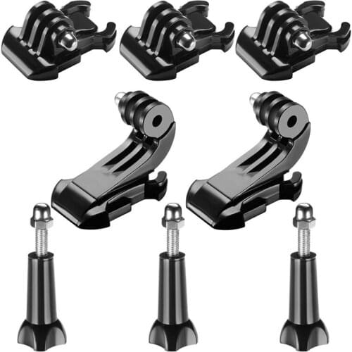 8-in-1 Accessory Kit for Gopro, Buckle Clip Basic Mount, Vertical Surface Quick Mounting J-Hook Buckle Mount, Long Thumb Screw f