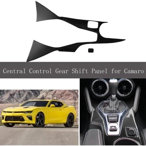 ABS Carbon Fiber Central Control Gear Shift Panel Trim Stickers for Chevrolet Camaro 2016-2019 Car Interior Stickers
