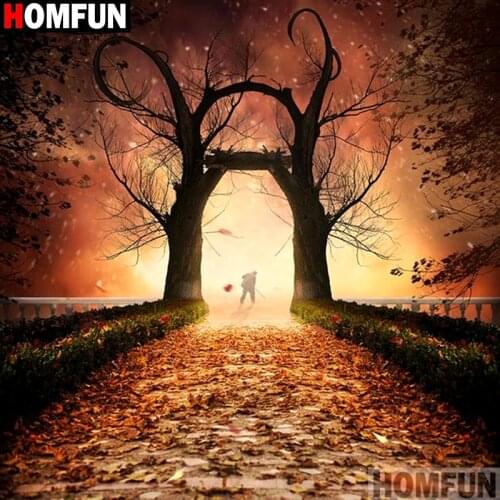 Homfun Full Square/Round Drill 5D DIY Diamond Painting "Tree scenery"3D Embroidery Cross Stitch Home Decor Gift A10265