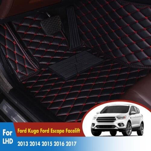 Car Floor Mats For Ford Kuga Escape Facelift 2018 2017 2016 2015 2014 2013 Rugs Dash Mats Auto Interior Accessories Custom