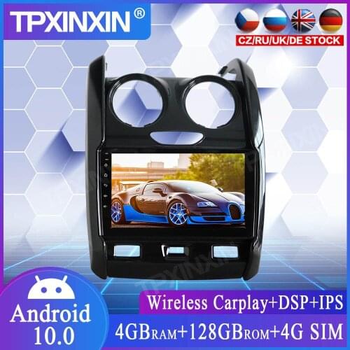 4+128G For Renault duster 2015-2019 Car Multimedia Player GPS Navigation Headunit Auto Radio Audio Stereo Tape Recorder Carplay