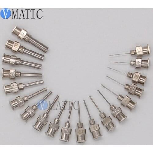 Free Shipping 12Pcs High Precision All Metal Tips Blunt Stainless Steel Dispensing Needle Tips 1/2 Inch