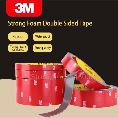 Free shipping 0.8mm x 3meter Car Special Double Sided Tape 3M VHB Grey Strong Tape 3M DOUBLE SIDE TAPE ECOR AND OFFICE DECOR