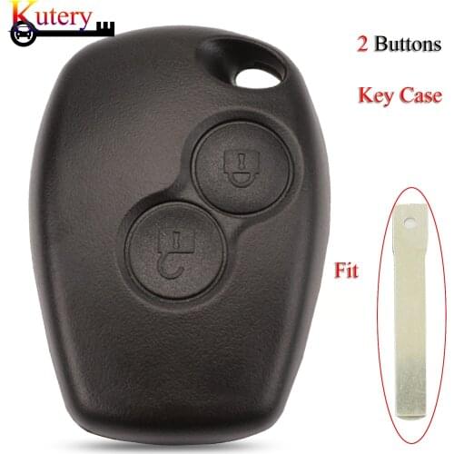 Kutery Remote Car Key Case For Renault Megane Modus Espace Laguna Duster Logan DACIA Sandero Fluence 2 Buttons Key Shell Fob