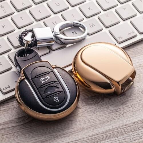 TPU Car Key Cover with Car Key Ring Holder For BMW MINI Cooper One S R50 R53 R55 R56 R57 R58 R59 R60 R61 F54 F55 F56 Clubman