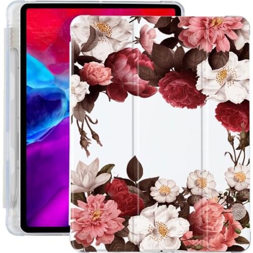 For ipad Case Gorgeous Peony flower For iPad 10.9 inch Air 4 2020 5th 6th 10.2 8th Generation 12.9 inch Pro 2018 Mini 4 5 Cover