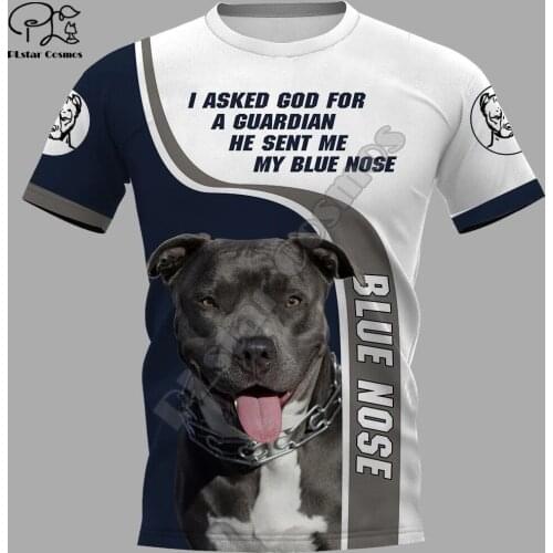 Mens women blue nose pitbull puppies 3d Print t shirt Summer Dogs tshirts tees casual short sleeve tops streetwear quick dry tee