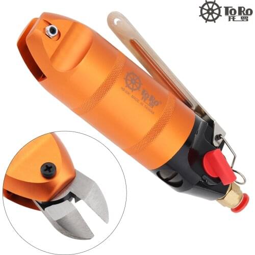 HS-20K Gold Portable Replaceable Blade Pneumatic Air Scissors Nippers with Safety Switch for Cutting / Pressing Operation