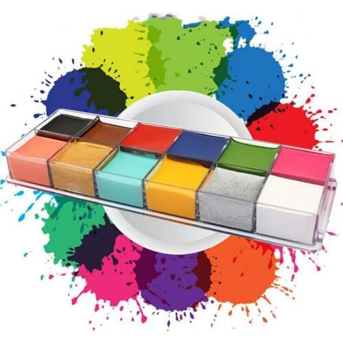 12 Colors Oil Paint Face Body Painting Crayon Christmas Body Painting Pen Stick Children Party Makeup Splicing Structure 1Pcs