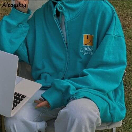 Jackets Women Hooded Oversize Coats Letter Embroidery New Autumn Bf Couple Harajuku Womens Korean Style Daily Outwear Ulzzang