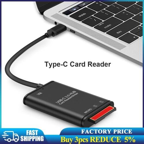 Mini Multifunction Memory Card Reader 5V/2A Universal USB 3.1 Type C to USB 3.0 OTG Adapter Secure Digital TF Memory Card Reader
