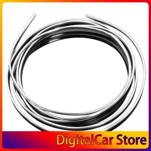 Fashionable Universal 4 Meters Auto Car Vehicle Vent Decor Strip Chrome Plated Trim Strip Protective Cover Decoration NEW