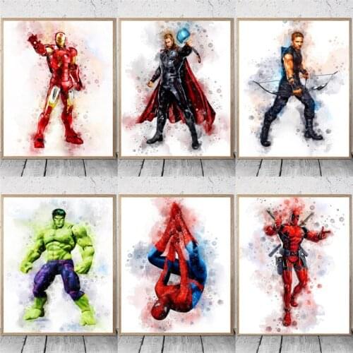 5D Diy Diamond Painting Marvel Avengers Superhero Cross Stitch Kit Full Drill Embroidery Mosaic Art Picture of Rhinestones Decor