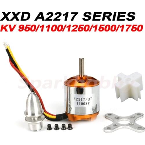 NEW 1PC XXD A2217 950KV/1100KV/1250KV/1500KV/1750KV With Motor Mount Outrunner Brushless Motor For RC Quadrocopter Multi-copter