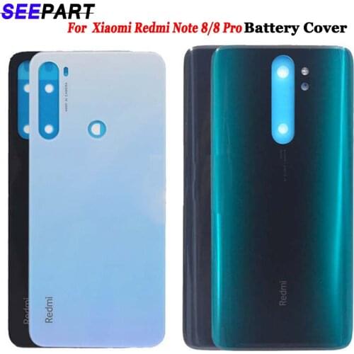 New For Xiaomi Redmi Note 8 Pro Battery Cover Back Glass Panel Rear Housing Case For Redmi Note 8 Back battery Cover Door